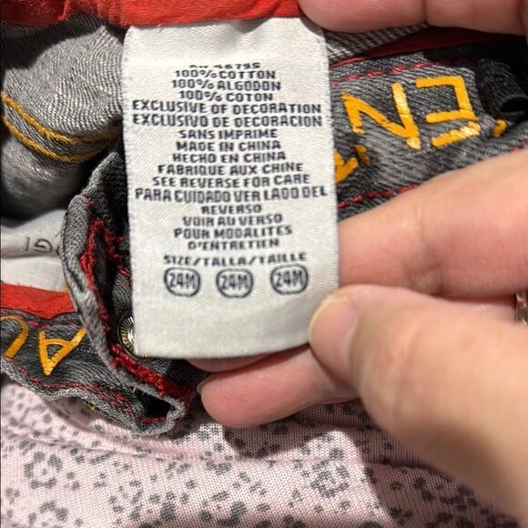 COOGI Gray Kids Denim Shorts with Colorful Guitar Design - Picture 3 of 3